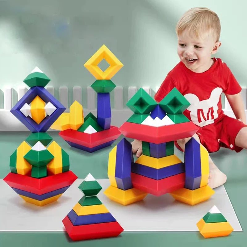 3D Geometric Building Blocks - Brain Development + Hand-Eye + Coordination