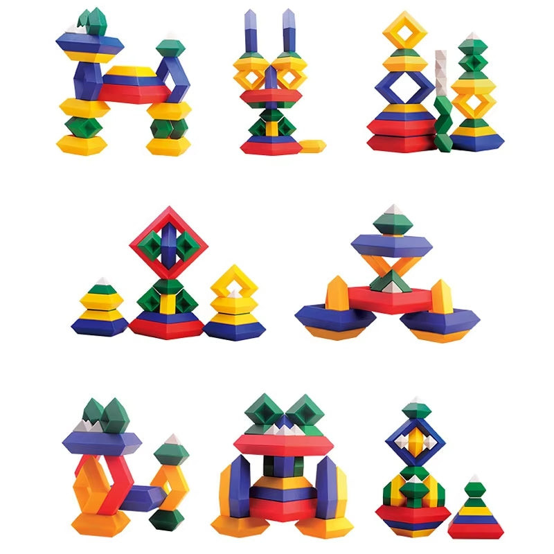 3D Geometric Building Blocks - Brain Development + Hand-Eye + Coordination