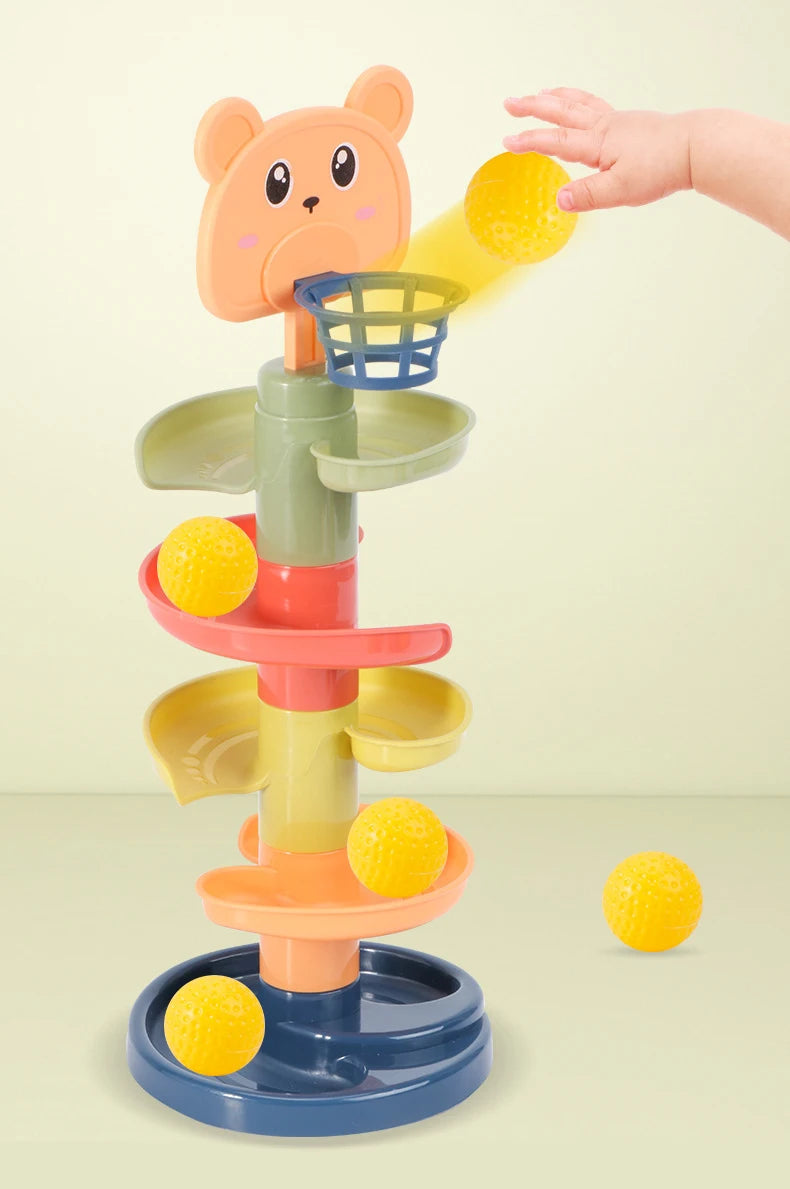 Rolling Ball Tower – Early Educational Stacking + Coordination