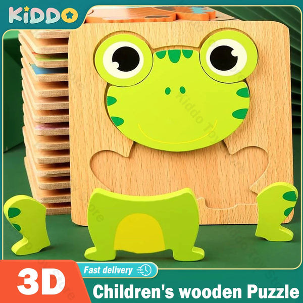 Wooden 3D Animal Puzzle – Early Learning Toy