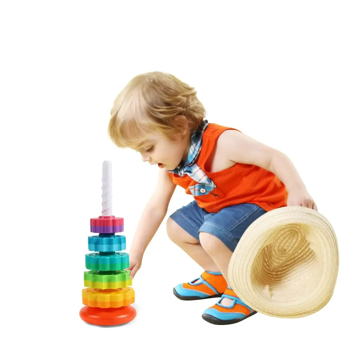 Rotating Stacking Tower – Safe & Eco-Friendly - Stacking + Hand-Eye + Coordination