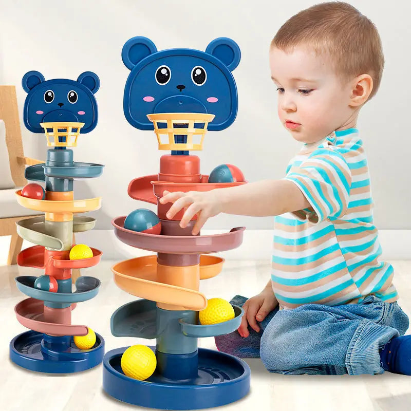 Rolling Ball Tower – Early Educational Stacking + Coordination