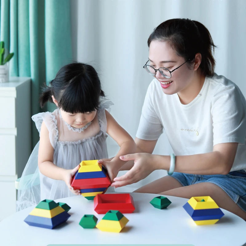 3D Geometric Building Blocks - Brain Development + Hand-Eye + Coordination