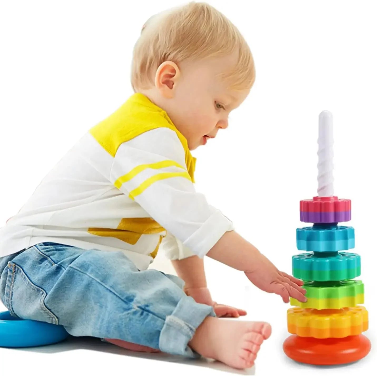 Rotating Stacking Tower – Safe & Eco-Friendly - Stacking + Hand-Eye + Coordination