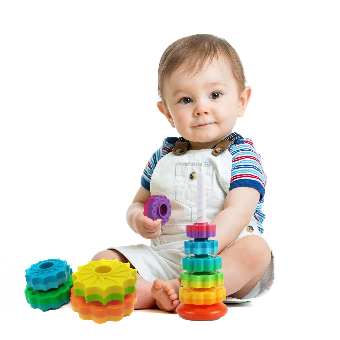 Rotating Stacking Tower – Safe & Eco-Friendly - Stacking + Hand-Eye + Coordination