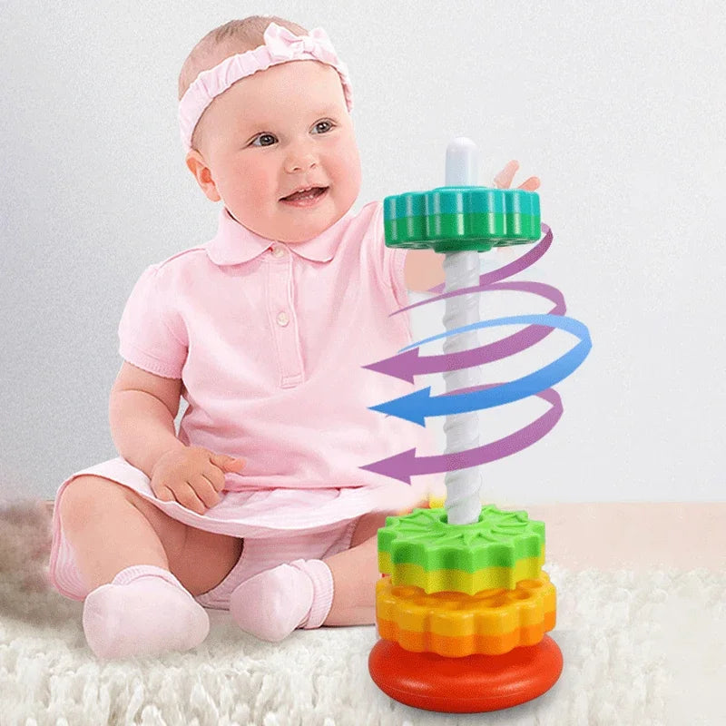 Rotating Stacking Tower – Safe & Eco-Friendly - Stacking + Hand-Eye + Coordination