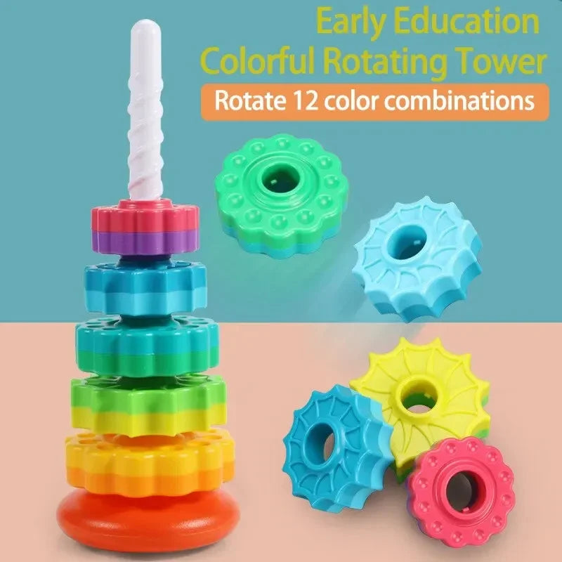 Rotating Stacking Tower – Safe & Eco-Friendly - Stacking + Hand-Eye + Coordination