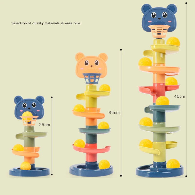 Rolling Ball Tower – Early Educational Stacking + Coordination