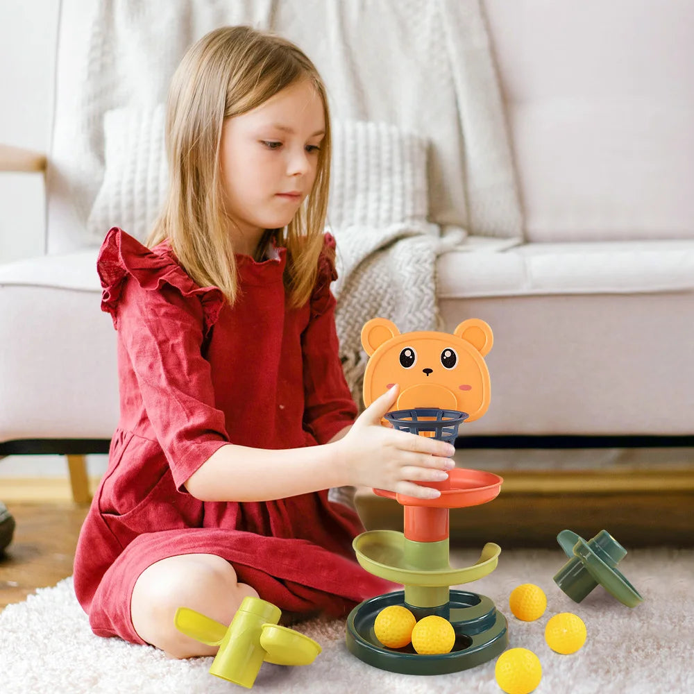 Toddler Playing with Hand-Eye Coordination Toy