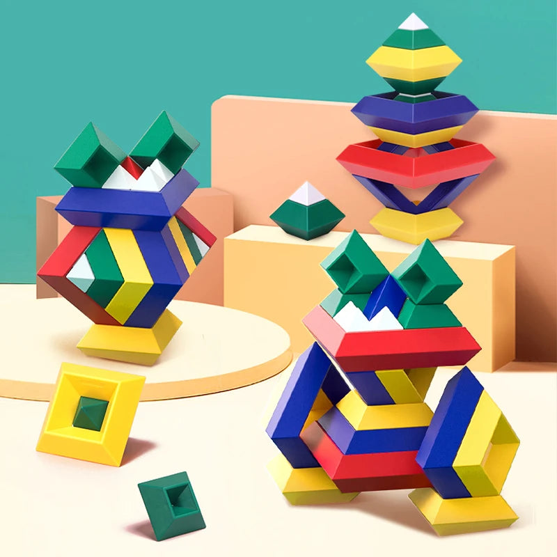 3D Geometric Building Blocks - Brain Development + Hand-Eye + Coordination